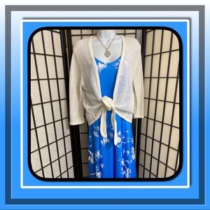 Like New Blue/White Spaghetti Strap Dress 👗